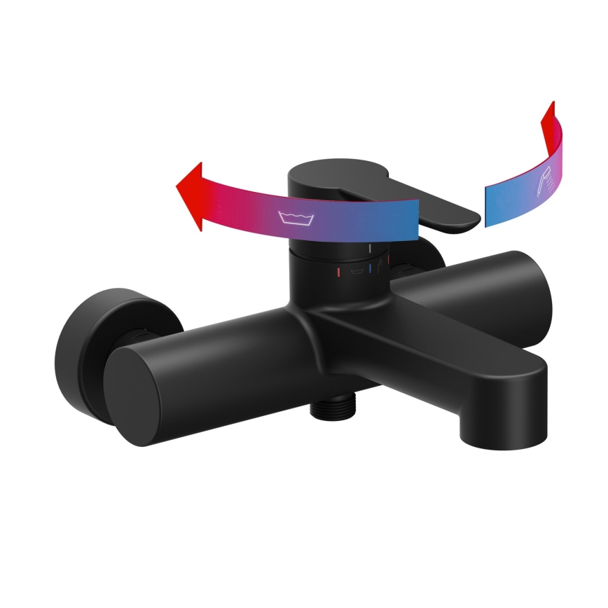 Ravak X070185 - Vaňová batéria PURI čierna