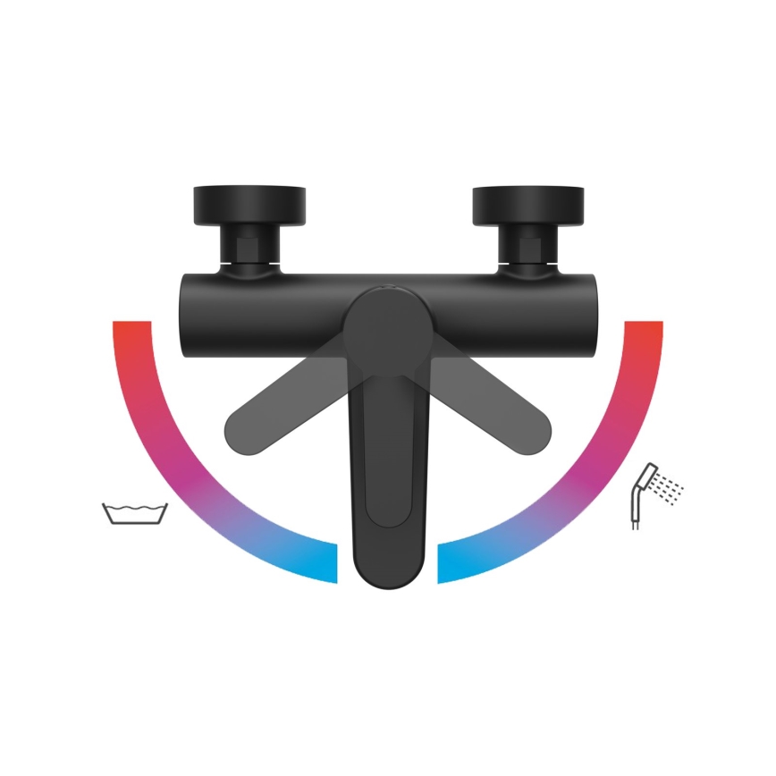 Ravak X070185 - Vaňová batéria PURI čierna