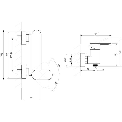 Ravak X070452 - Sprchová batéria CHROME lesklý chróm