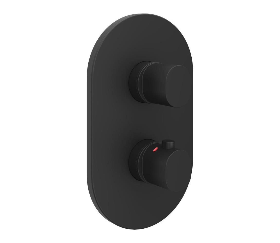 Ravak X070467 - Termostatická sprchová batéria pre podomietkovú inštaláciu CHROME čierna X070467