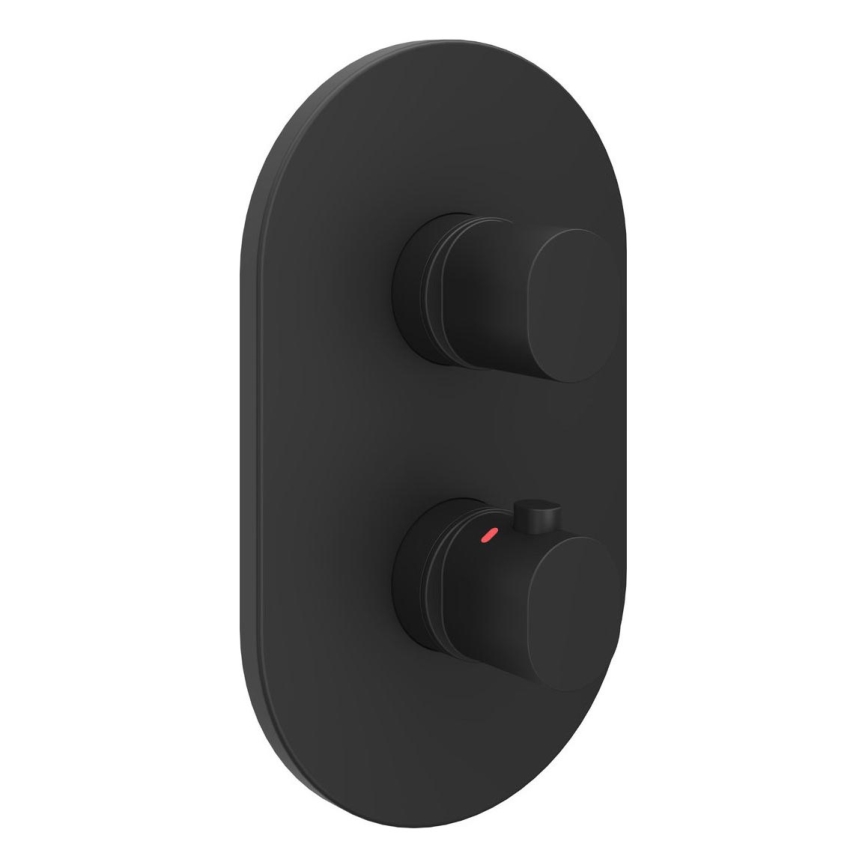 Ravak X070469 - Termostatická sprchová batéria pre podomietkovú inštaláciu CHROME čierna