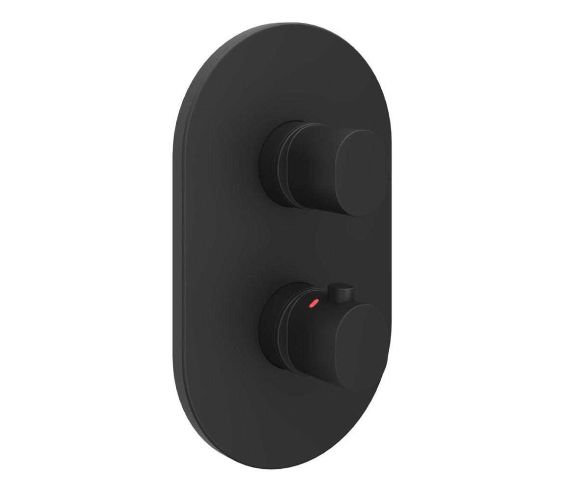Ravak X070469 - Termostatická sprchová batéria pre podomietkovú inštaláciu CHROME čierna X070469