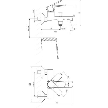 Ravak X070479 - Vaňová batéria LIFE čierna