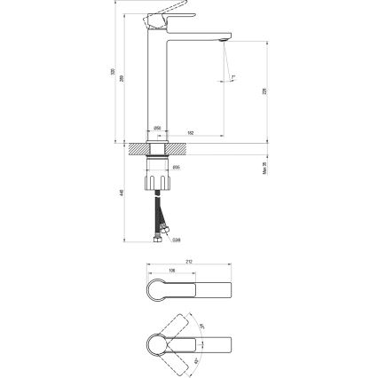 Ravak X070484 - Umývadlová batéria SOLAR 29 cm lesklý chróm