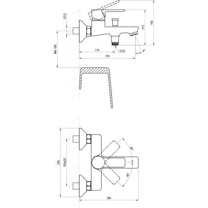 Ravak X070491 - vaňová batéria SOLAR čierna