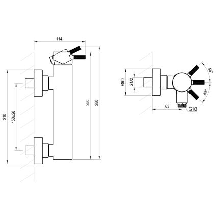 Ravak X070651 - Sprchová batéria NOX matná čierna