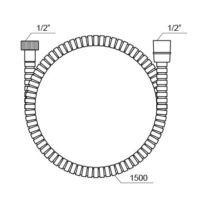 Ravak X07P006 - Sprchová hadica 150 cm, lesklý chróm