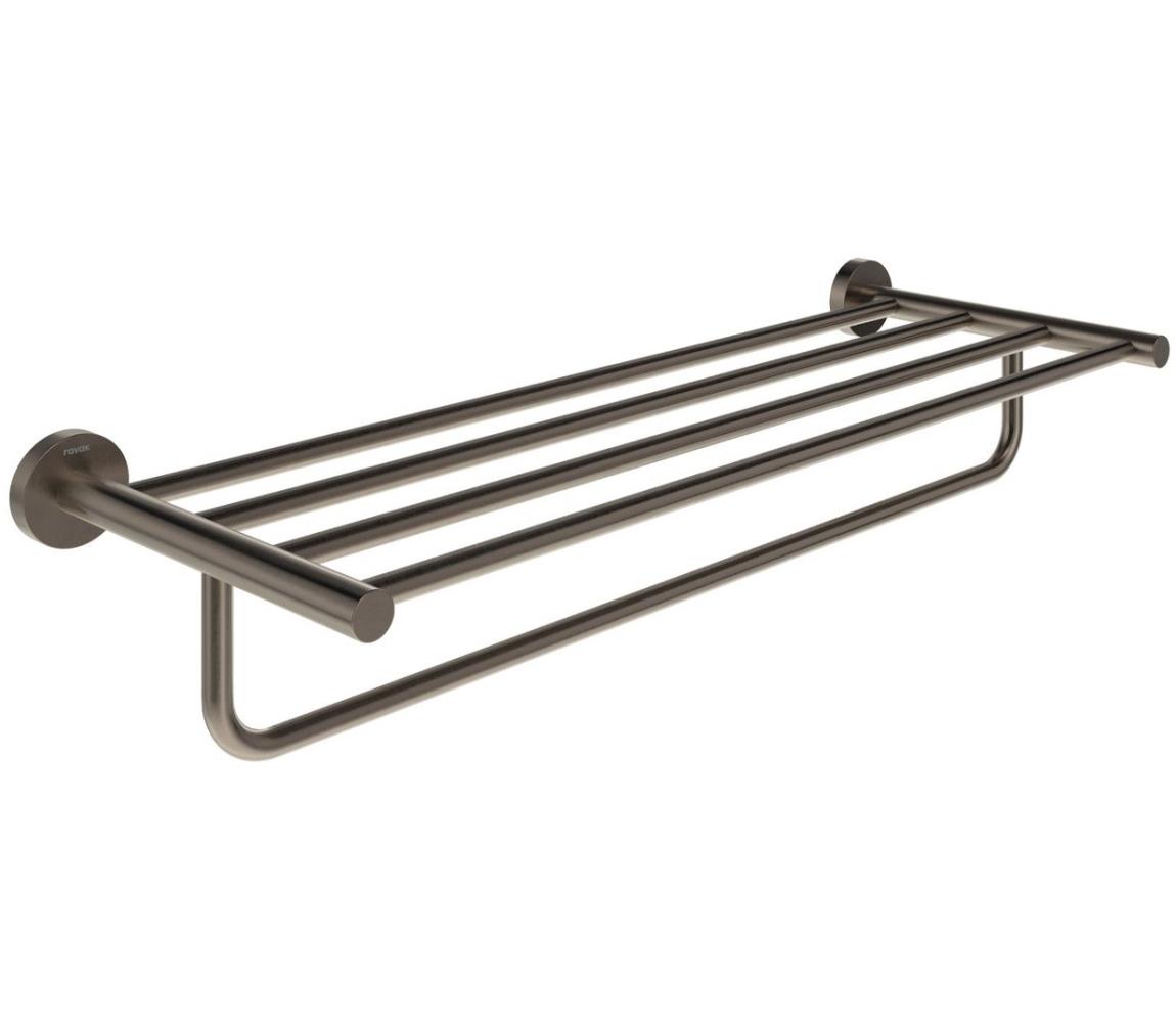 Ravak X07P1331 - Nástenný vešiak na uteráky KONA 60 cm kartáčovaný grafit X07P1331