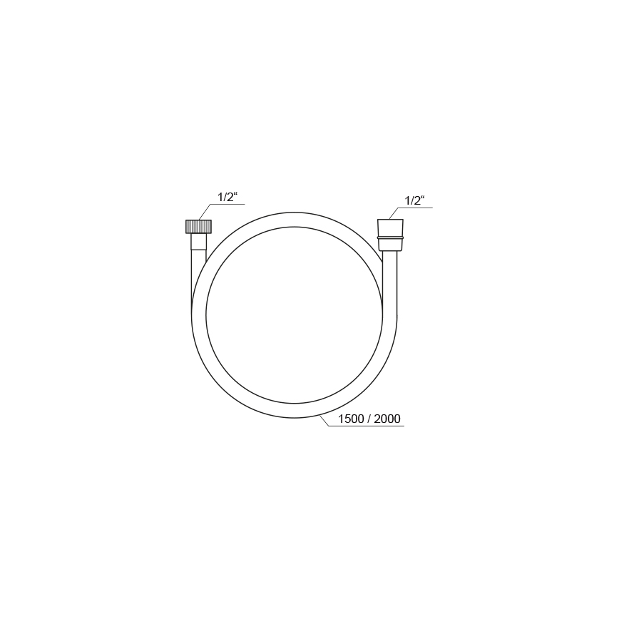 Ravak X07P337 - Plastová sprchová hadica 200 cm, lesklý chróm