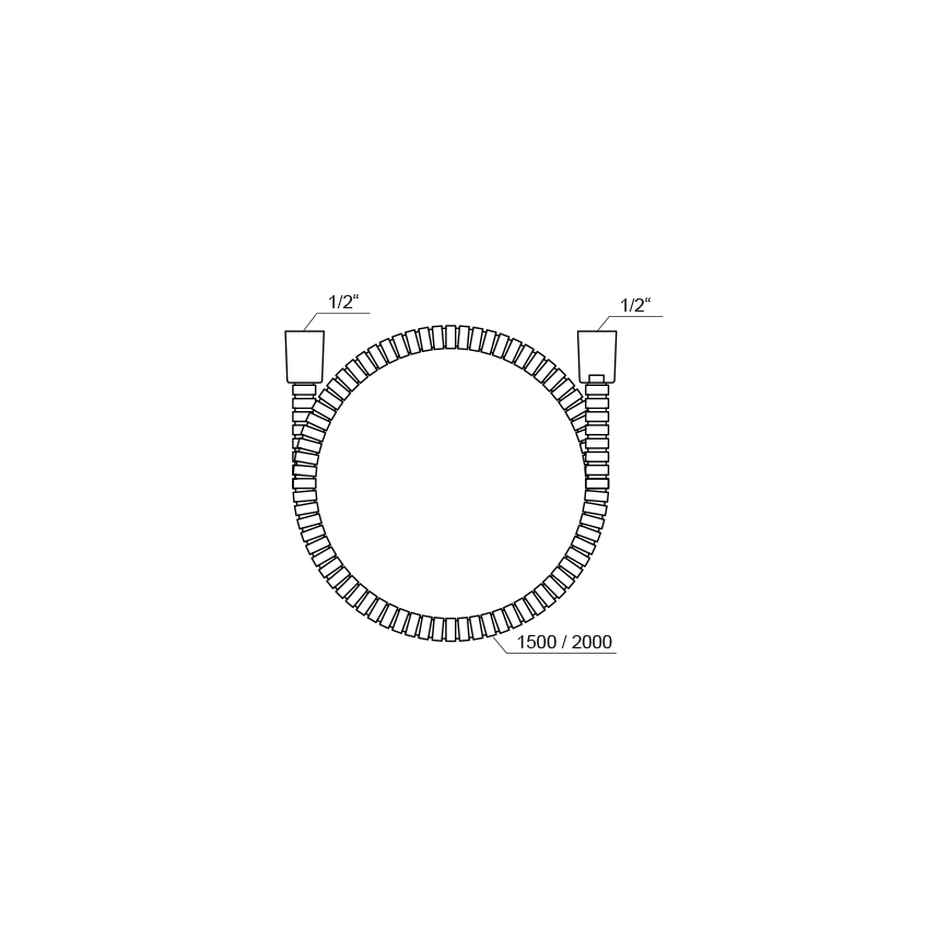 Ravak X07P341 - Sprchová hadica 200 cm lesklý chróm