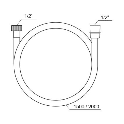 Ravak X07P568 - Plastová sprchová hadica 150 cm, čierna