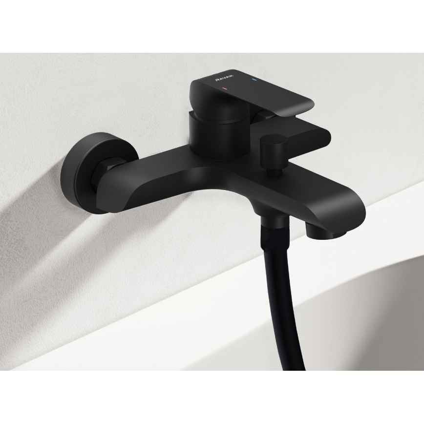 Ravak X07S114 - Vaňová súprava s batériou FLAT matná čierna