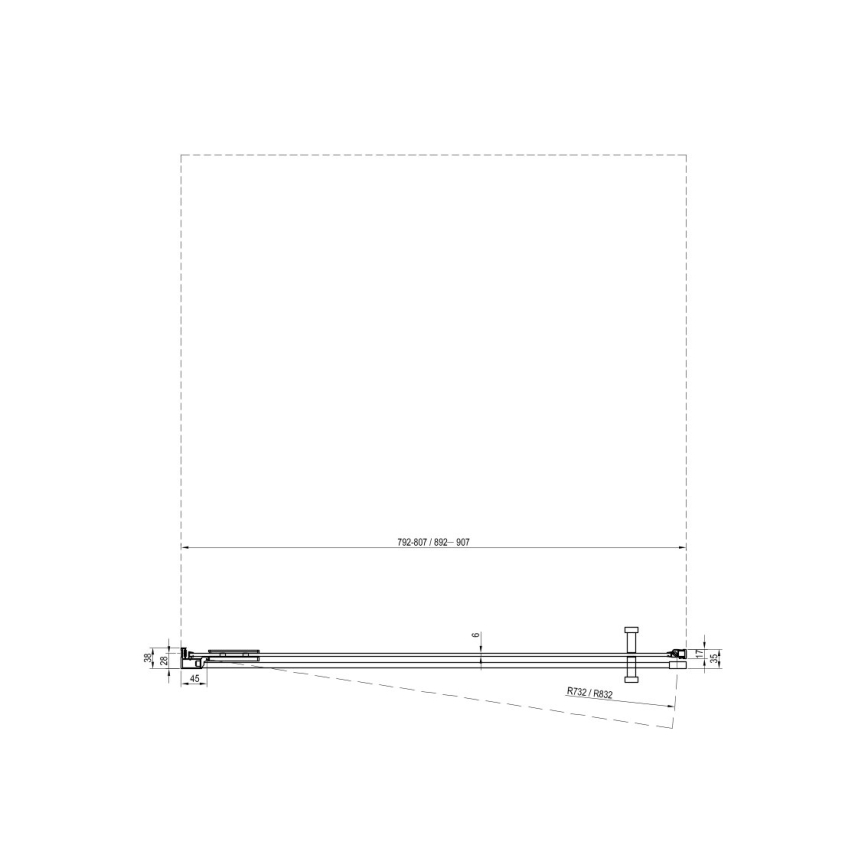 Ravak X0VV40300Z1 - Sprchové dvere COOL 80x195 cm čierne