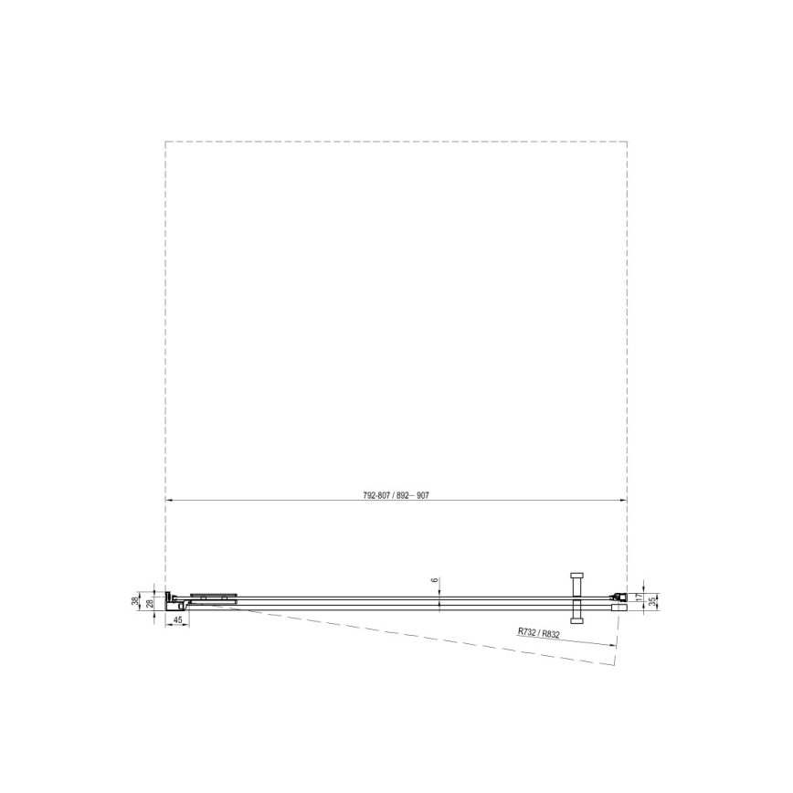 Ravak X0VV70300Z1 - Sprchové dvere COOL 90x195 cm čierna