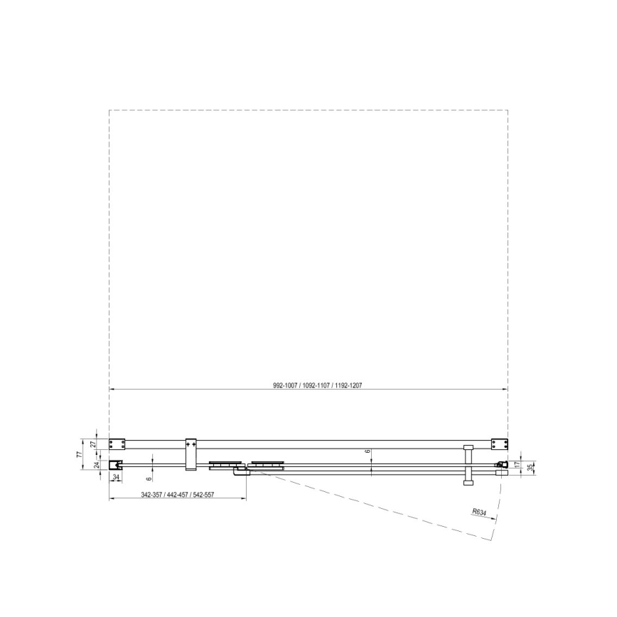Ravak X0VVGC300Z1 - Tuš vrata COOL 120x195 cm črna