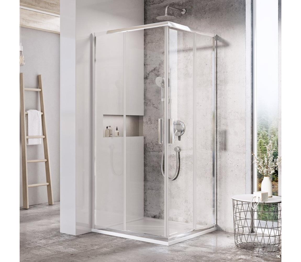 Ravak X1LM70C00Z1-Štvordielny rohový sprchový kút BLIX SLIM 90x90 cm lesklý chróm X1LM70C00Z1