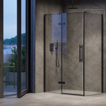 Ravak X9VV70300Z1 - Pevná sprchová stena COOL 90x195 cm čierna