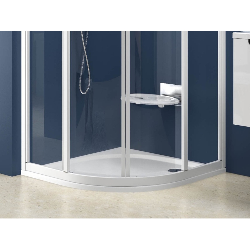 Ravak XA237711010 - Štvrťkruhová sprchová vanička ELIPSO 90x90 cm biela