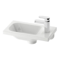 Ravak XJGP1100000 - Závesné umývadlo CHROME 40x22 cm liaty mramor/biela