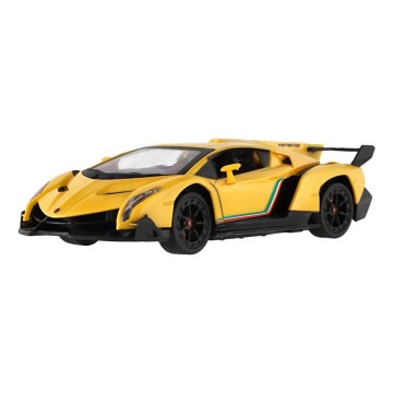 RC auto Lamborghini na diaľkové ovládanie, napájanie 3×AA + 2×AA, žlté
