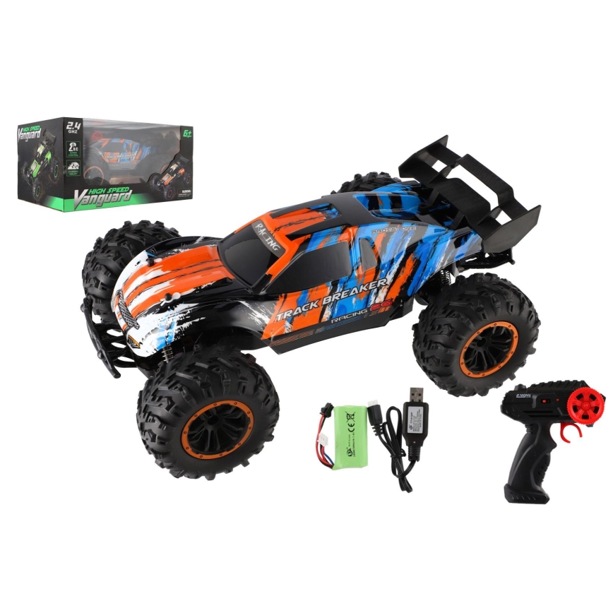 RC buggy s diaľkovým ovládaním 7,4V/500 mAh, modrá/oranžová