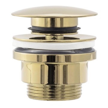 REA-A2360 - Umývadlová výpusť CLICK-CLACK, priemer 6,4 cm, zlatá