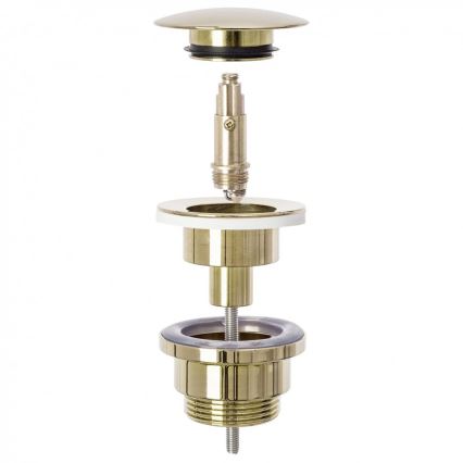REA-A2360 - Umývadlová výpusť CLICK-CLACK, priemer 6,4 cm, zlatá