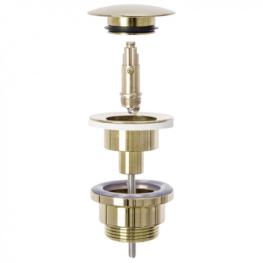 REA-A2360 - Umývadlová výpusť CLICK-CLACK, priemer 6,4 cm, zlatá