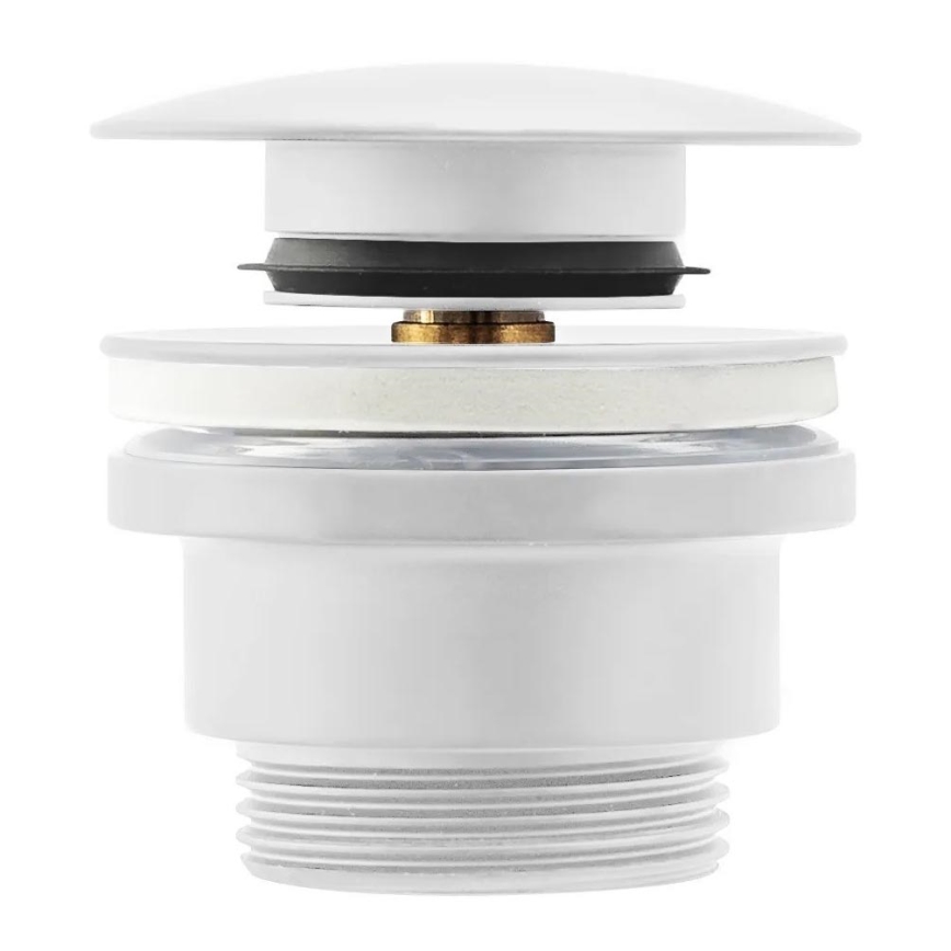 REA-A2361 - Výpusť do umývadla CLICK-CLACK pr. 6,4 cm matná biela