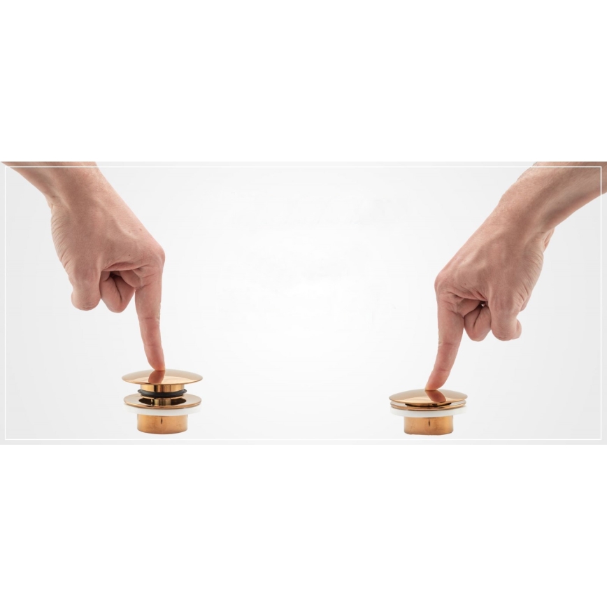 REA-A2361 - Výpusť do umývadla CLICK-CLACK pr. 6,4 cm matná biela