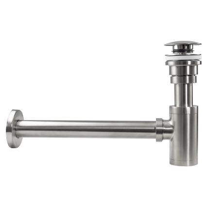 REA-A4400 - Umývadlový sifón s výpusťou CLICK-CLACK pr. 6,4 cm nikel