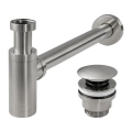 REA-A4400 - Umývadlový sifón s výpusťou CLICK-CLACK pr. 6,4 cm nikel