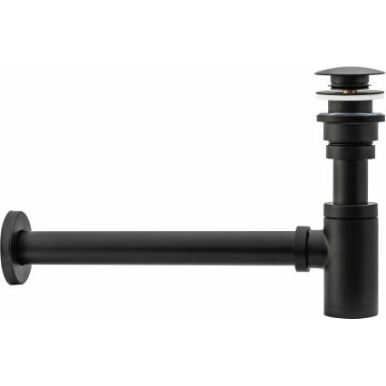 REA-A5215 - Umývadlový sifón s výpusťou CLICK-CLACK, priemer 6,4 cm, matná čierna