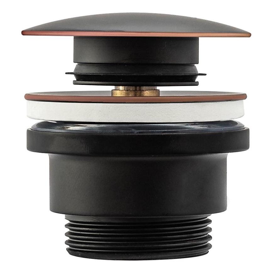 REA-A5218 - Výpusť do umývadla CLICK-CLACK, priemer 6,4 cm, čierna
