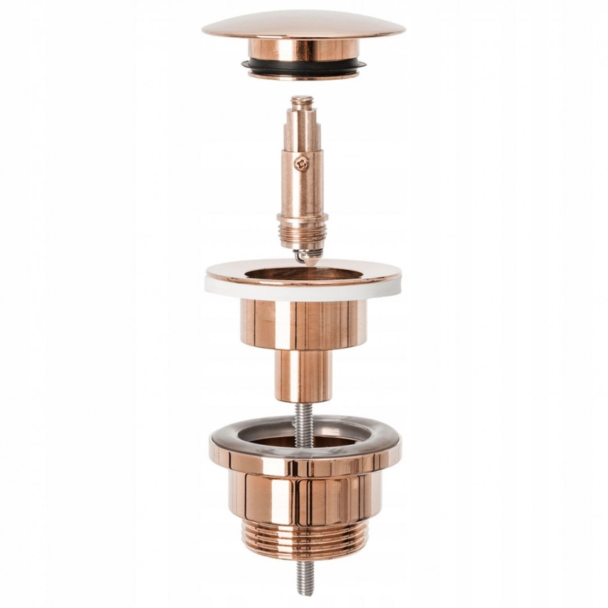 REA-A533A - Výpusť do umývadla CLICK-CLACK, priemer 6,4 cm, ružové zlato