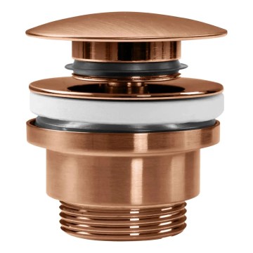 REA-A5632 - Umývadlová výpusť CLICK-CLACK priemer 6,4 cm kartáčovaná meď