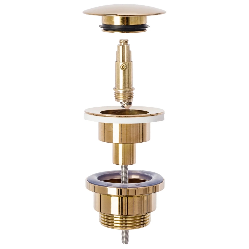 REA-A8541 - Umývadlový sifón s výpusťou CLICK-CLACK, priemer 6,4 cm, ružové zlato