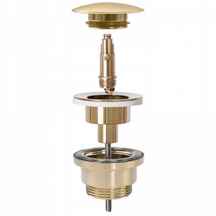 REA-A8585 - Umyvadlový odtok CLICK-CLACK, priemer 6,4 cm, brúsené zlato