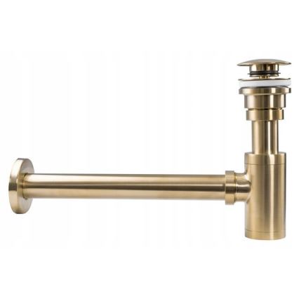 REA-A8586 - Umývadlový sifón s odtokovým mechanizmom CLICK-CLACK, pr. 6,4 cm, brúsené zlato