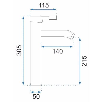 REA-B0027 - Umývadlová batéria GRAF 30,5 cm lesklý chróm
