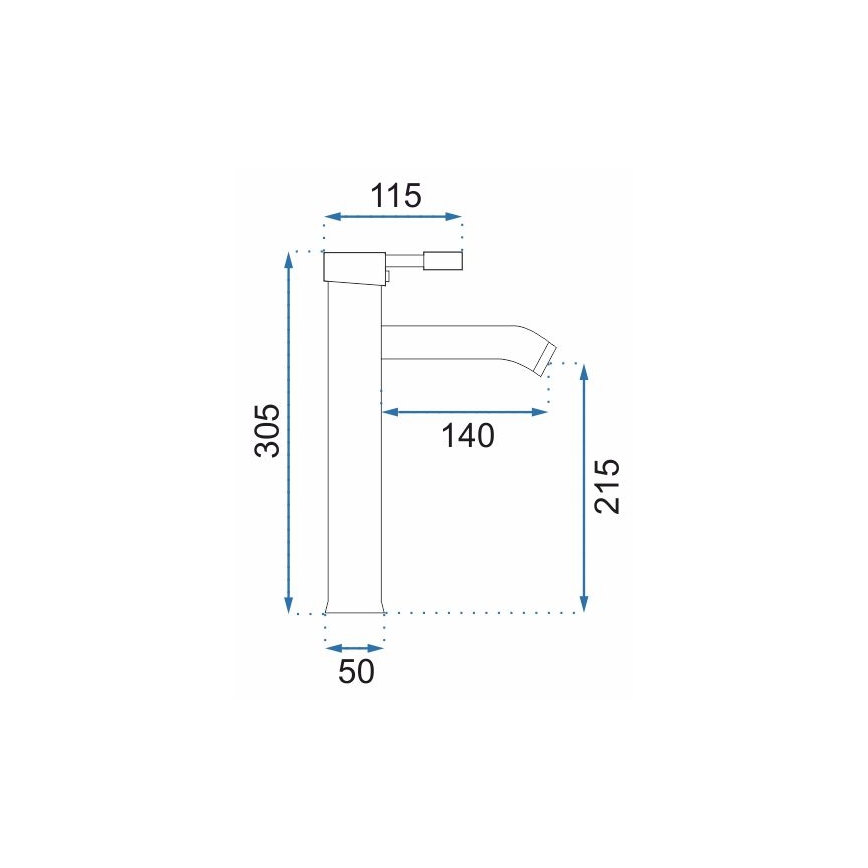 REA-B0027 - Umývadlová batéria GRAF 30,5 cm lesklý chróm