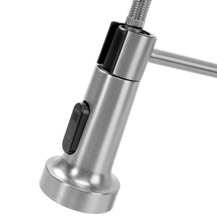 REA-B0417 - Drezová batéria s vysúvateľnou sprškou COLIN, 42,5 cm, nikel