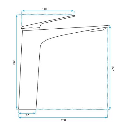 REA-B0493 - Umývadlová batéria AVALON 30 cm kartáčovaná meď