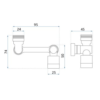 REA-B0660 - Otočný nástavec k umývadlovej batérii lesklý chróm