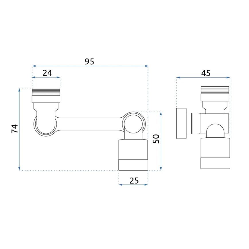 REA-B0660 - Otočný nástavec k umývadlovej batérii lesklý chróm