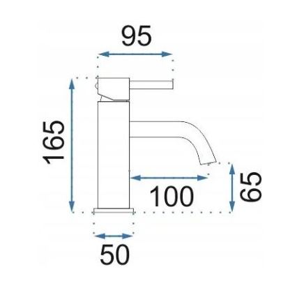 REA-B1112 - Umývadlová batéria LUNGO 16,5 cm kartáčovaná meď