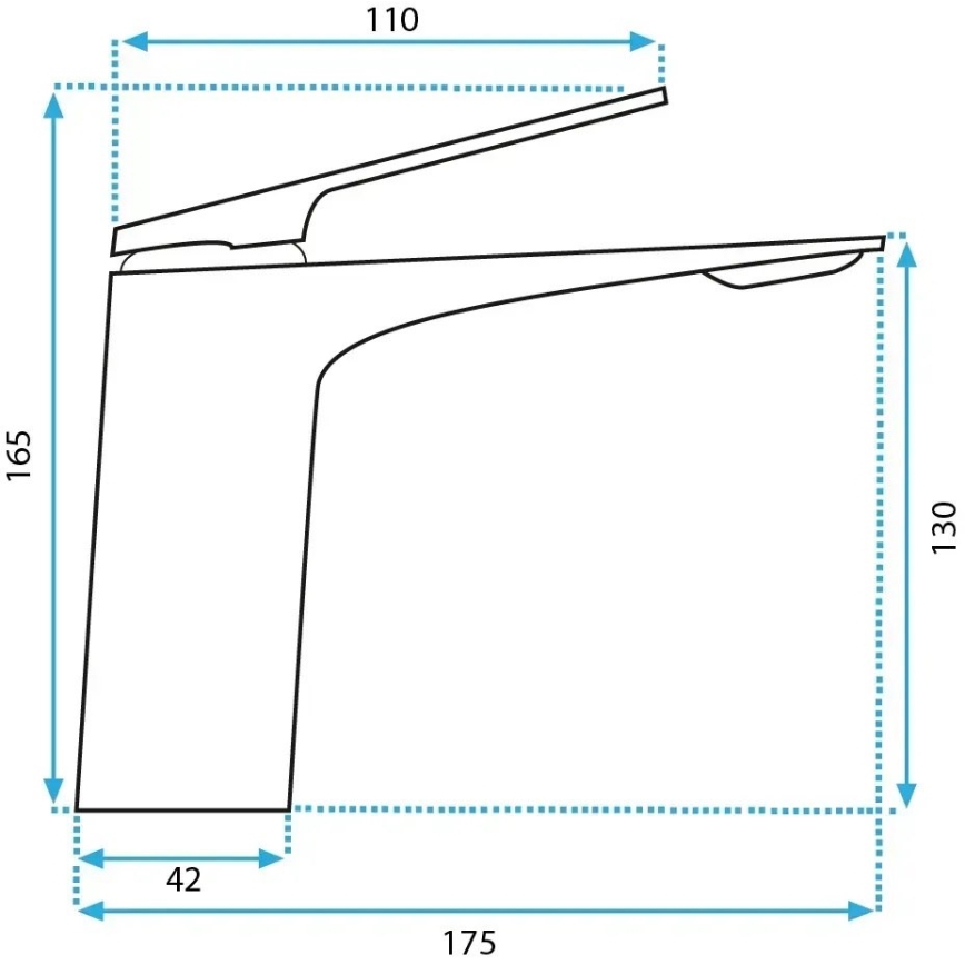 REA-B1117 - Umyvadlová batéria AVALON 16,5 cm čierna