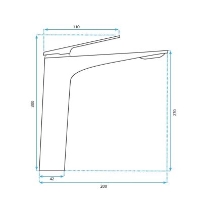 REA-B1126 - Umyvadlová batéria AVALON 30 cm čierna