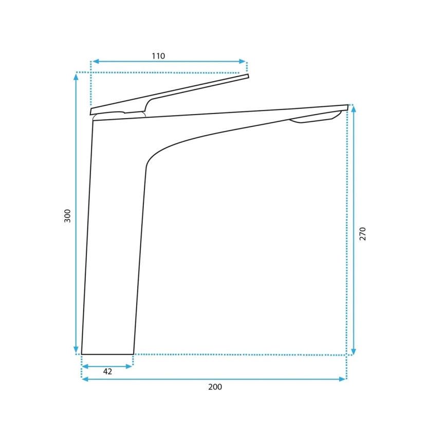 REA-B1126 - Umyvadlová batéria AVALON 30 cm čierna