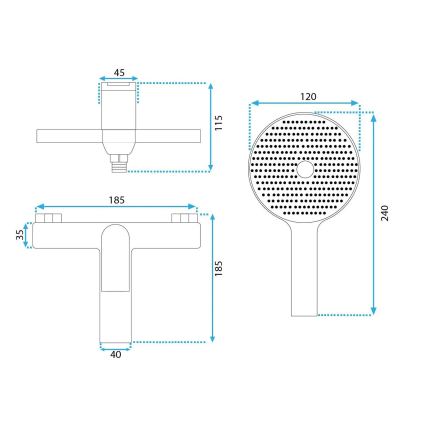 REA-B1128 - Vaňová súprava AVALON čierna